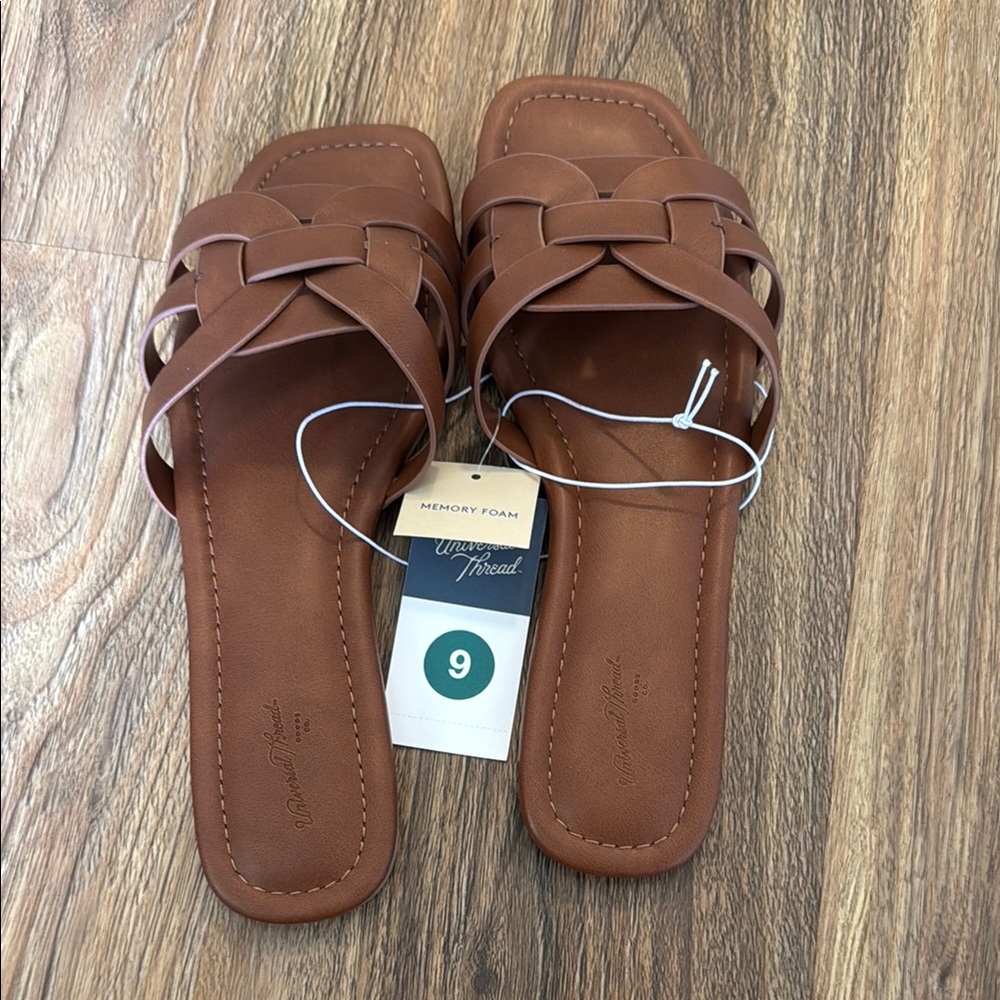 Universal Thread Brown Sandals Minimalist Slip-On